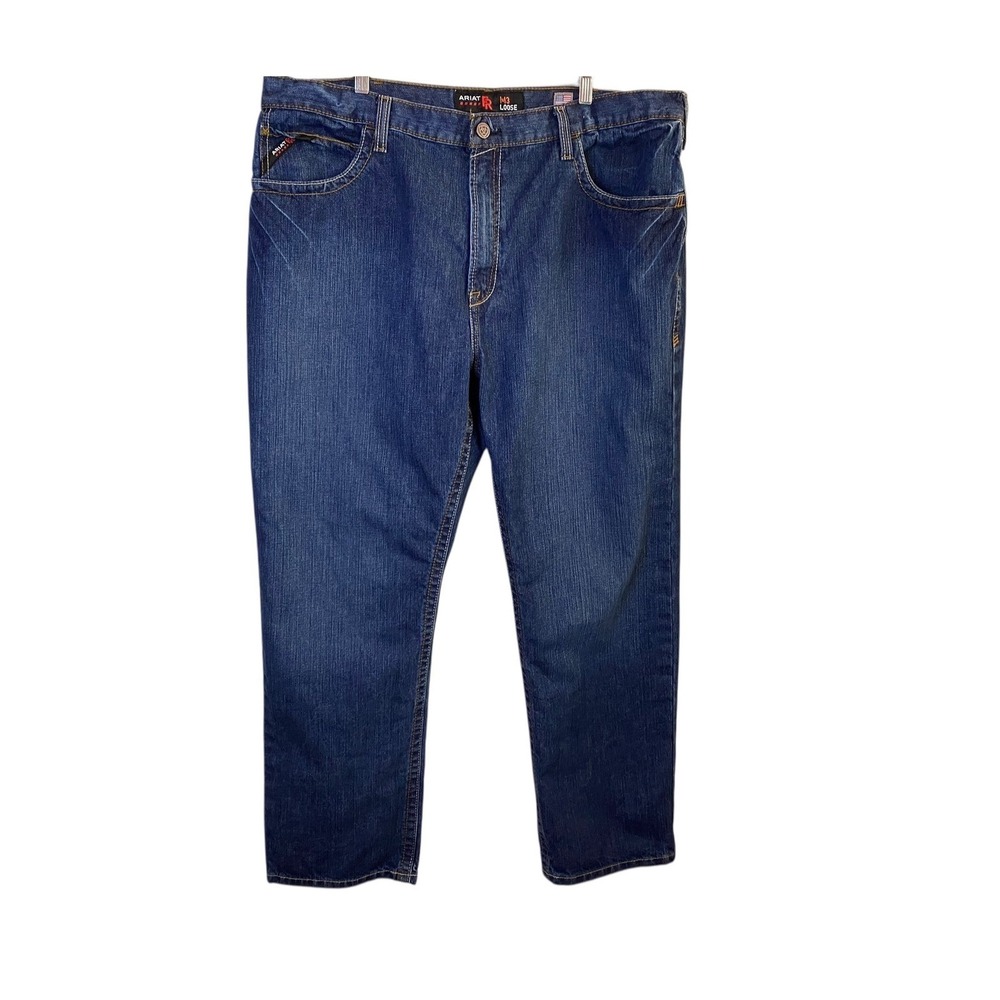 Ariat FR M3 Loose Fit Flame Resistant Jeans Men's Blue Denim Size 42x32